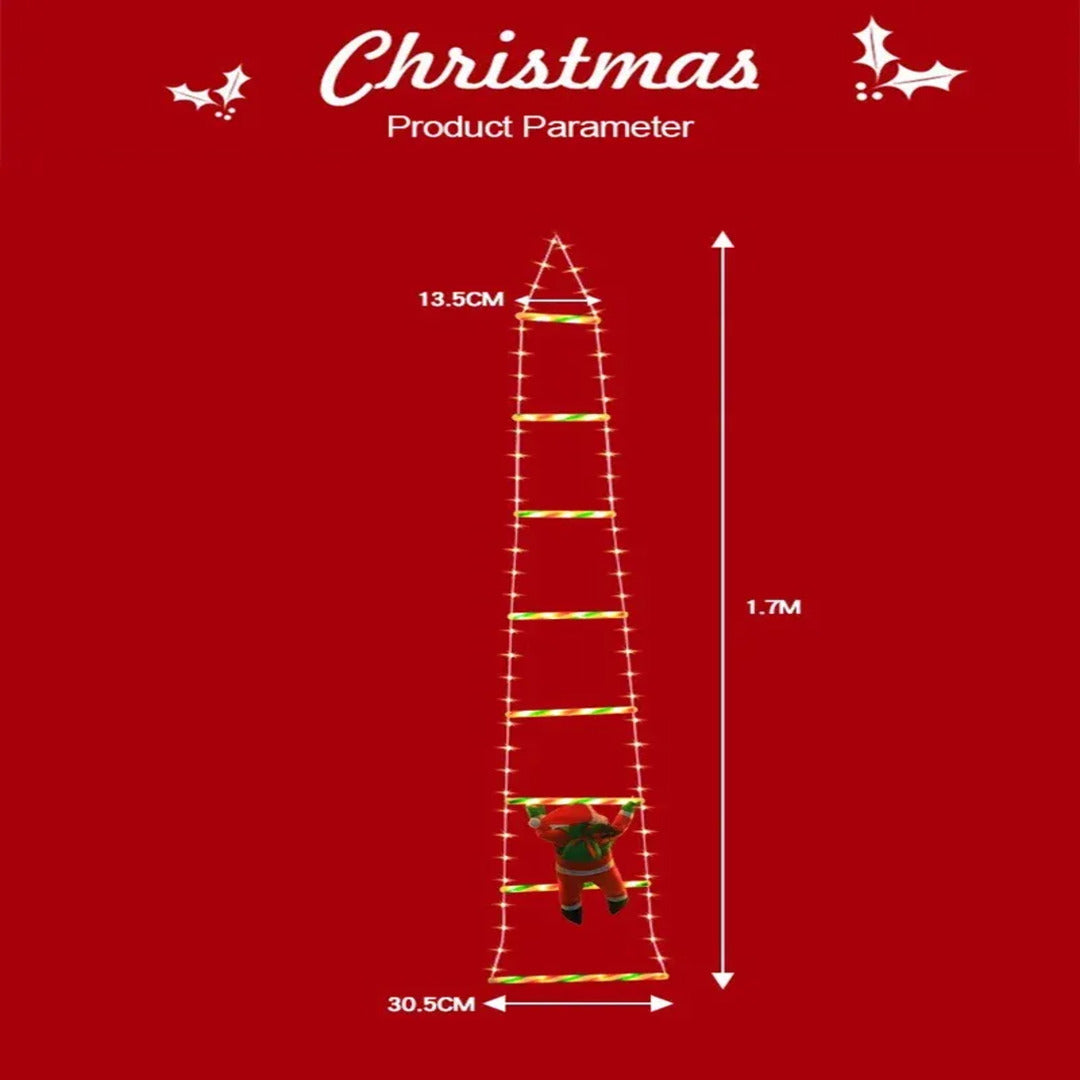 Santa Claus Climbing Ladder Light
