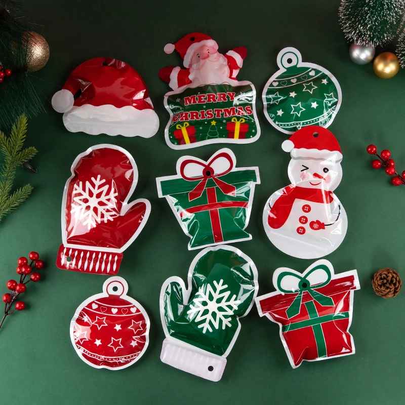 100pcs Christmas Plastic Bag For Tree Candy