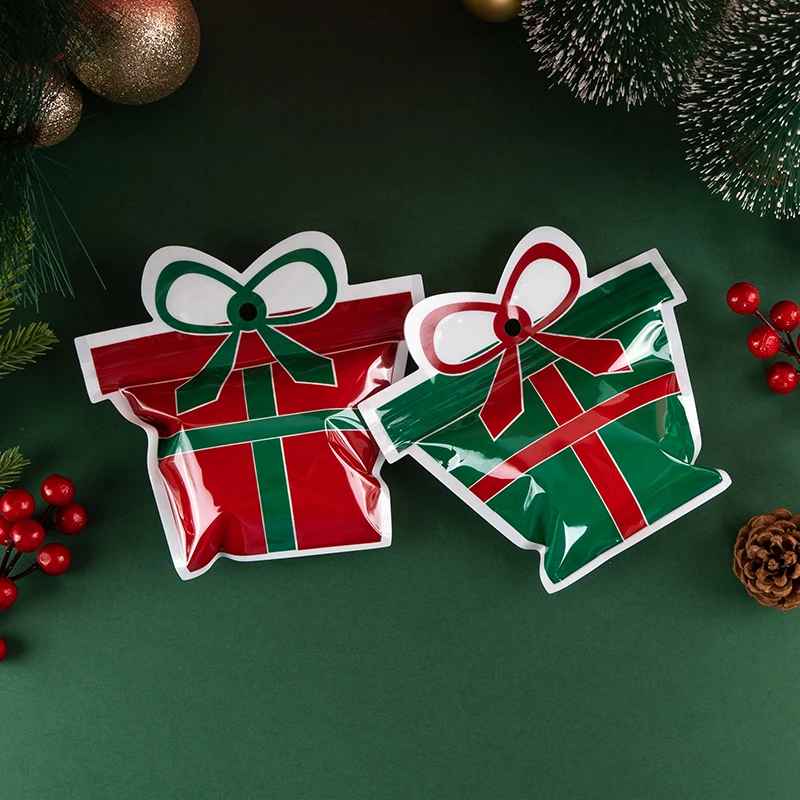 100pcs Christmas Plastic Bag For Tree Candy