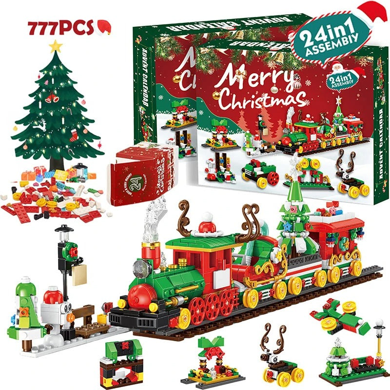 Christmas Advent Calendar Gift Christmas Tree Train 24Days Countdown