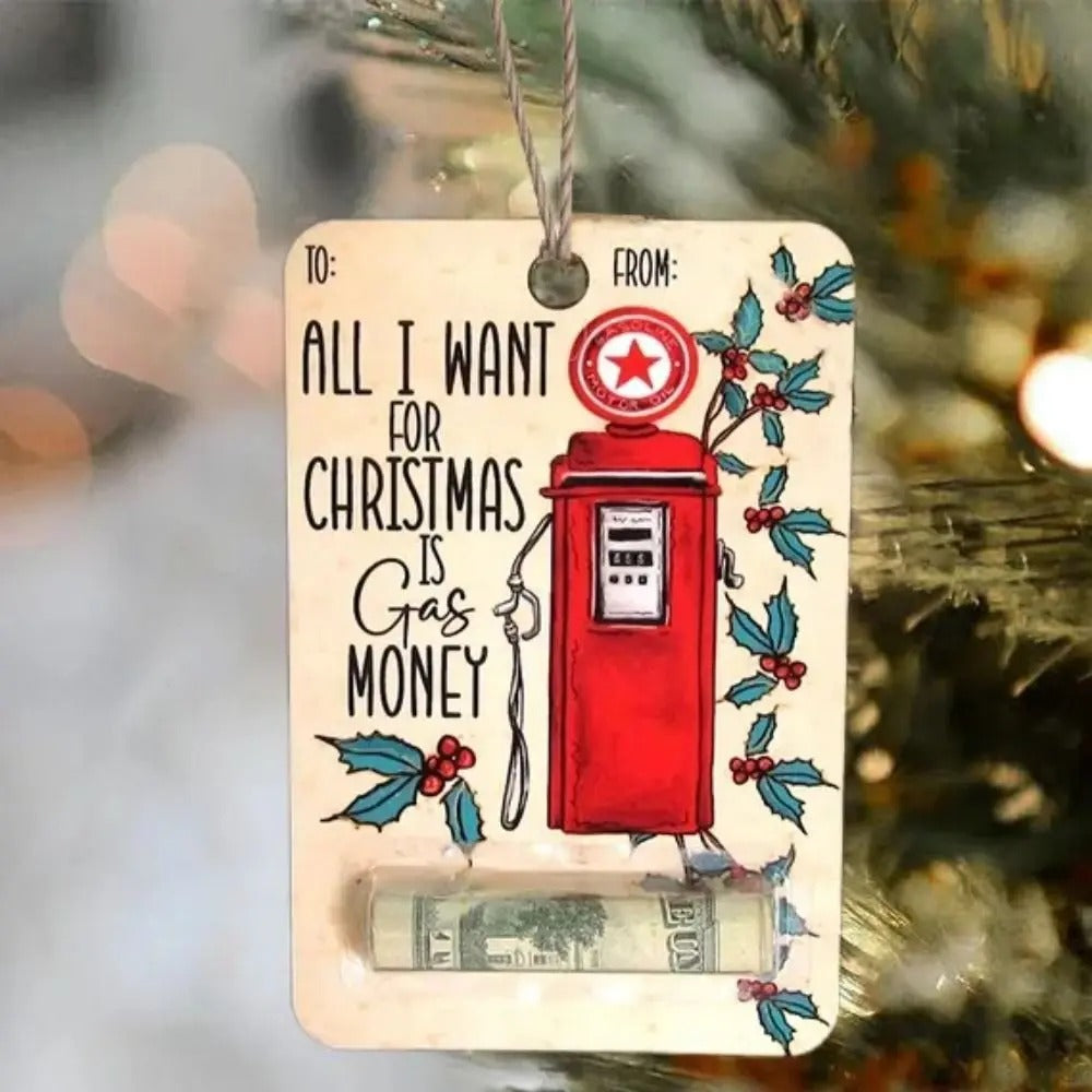 Wooden Christmas Money Holder