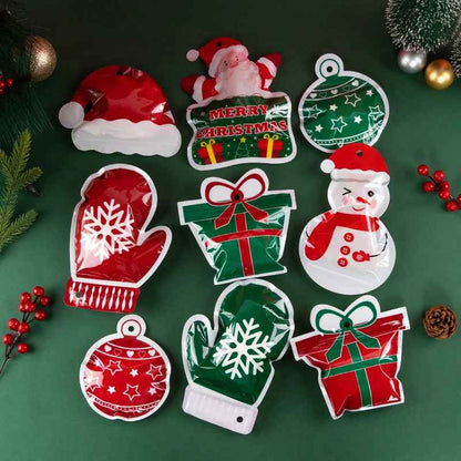 100pcs Christmas Plastic Bag For Tree Candy