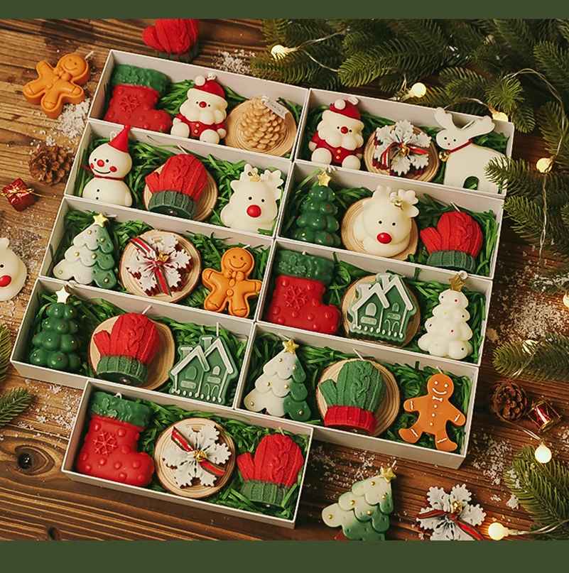 Handmade Christmas Scented Candle Gift Set