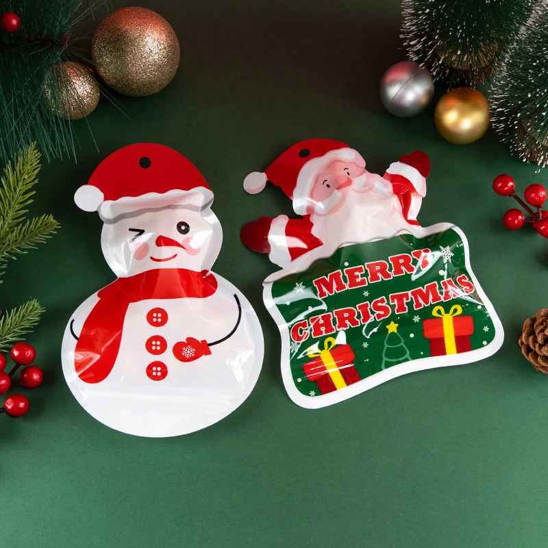 100pcs Christmas Plastic Bag For Tree Candy