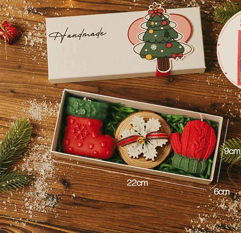 Handmade Christmas Scented Candle Gift Set