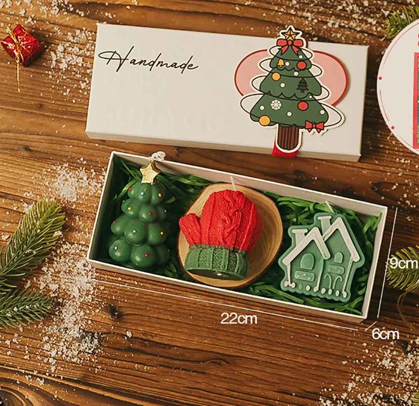 Handmade Christmas Scented Candle Gift Set