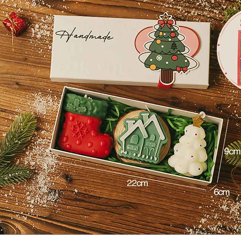 Handmade Christmas Scented Candle Gift Set