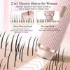 Electric Shaver for Women – Waterproof Wet & Dry 2-in-1 Dual Head Bikini Hair Trimmer