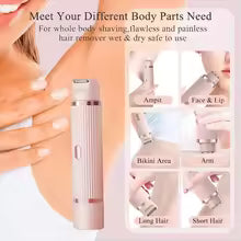 Electric Shaver for Women – Waterproof Wet & Dry 2-in-1 Dual Head Bikini Hair Trimmer