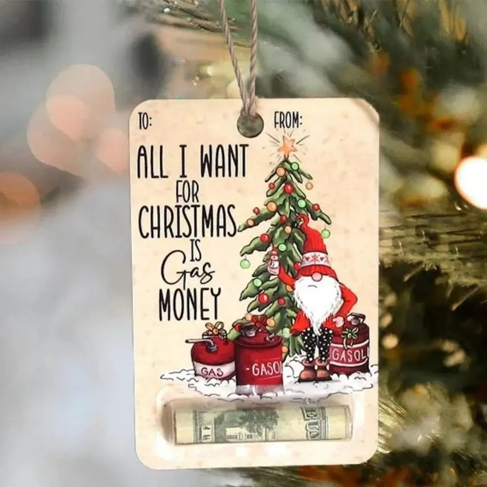 Wooden Christmas Money Holder