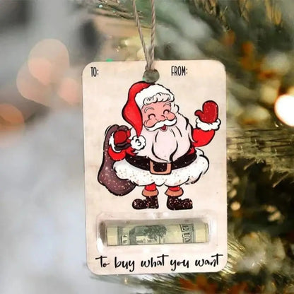 Wooden Christmas Money Holder