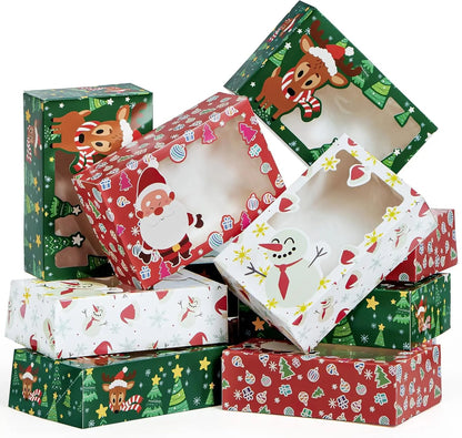 4pcs Christmas Window Cookie Boxes
