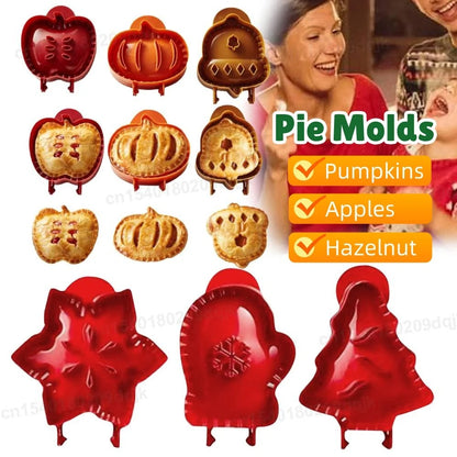 3Pc Christmas One-press Hand Pie Maker