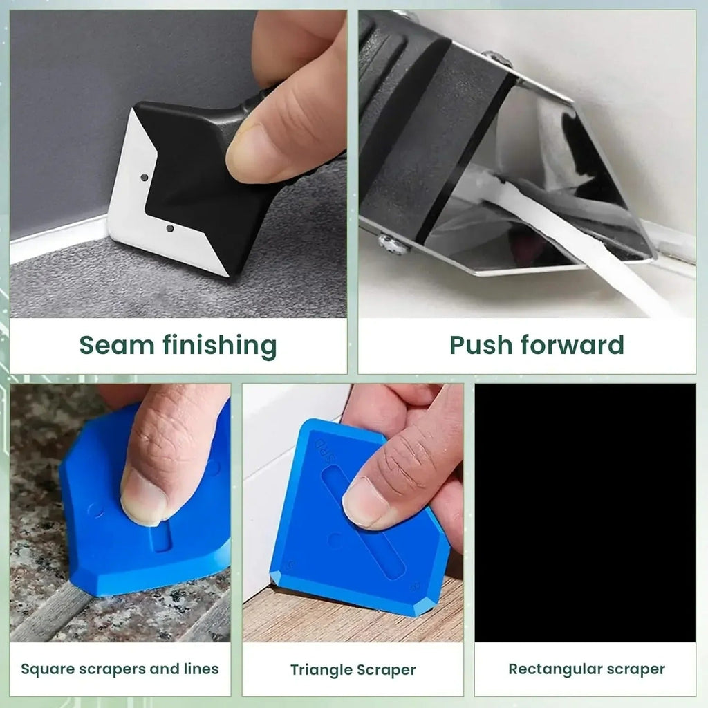 9-in-1 Silicone Caulking Tool Set – Caulk Scraper, Sealant Remover & Smoother