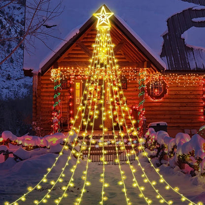 Christmas Tree Waterfall Lights