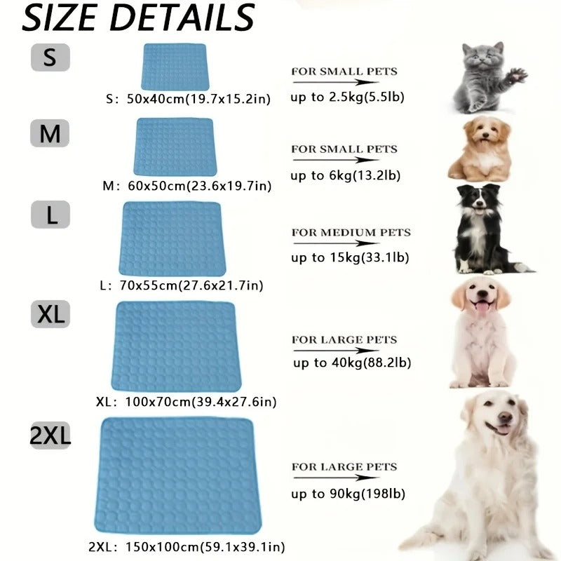 Self-Cooling Pet Mat – Washable Cooling Pad for Dogs & Cats
