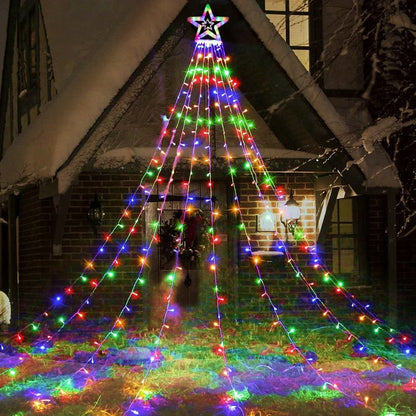 Christmas Tree Waterfall Lights