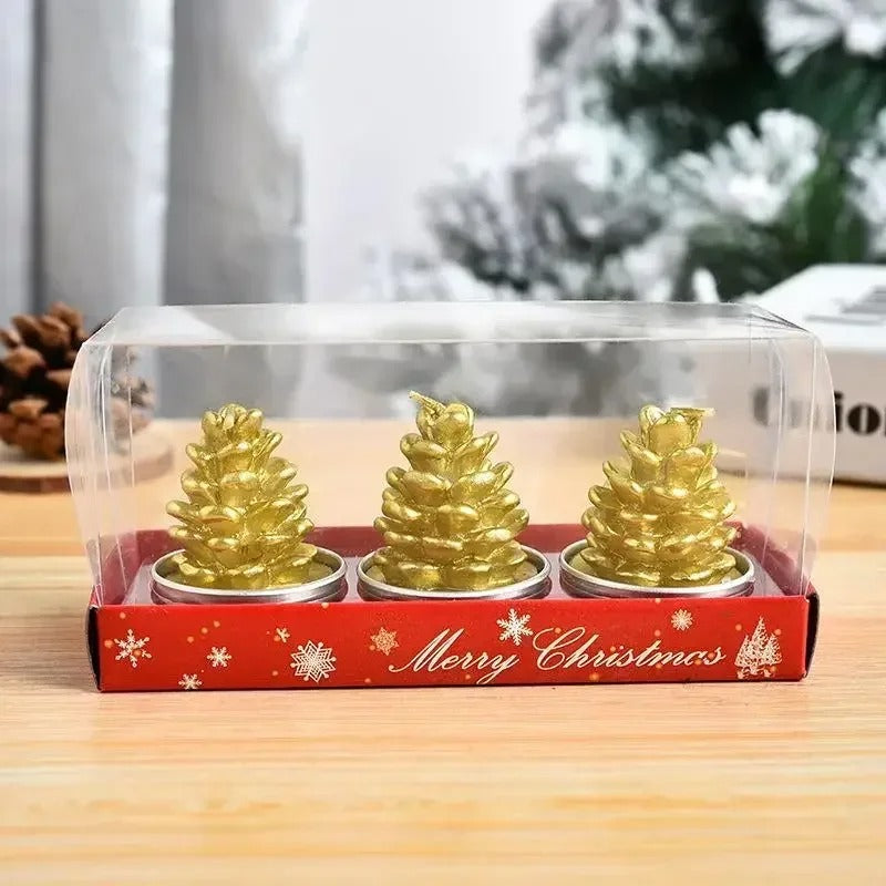 3pcs Creative Christmas Scented Candles Gift Box