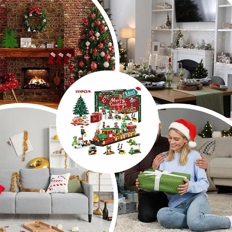 Christmas Advent Calendar Gift Christmas Tree Train 24Days Countdown