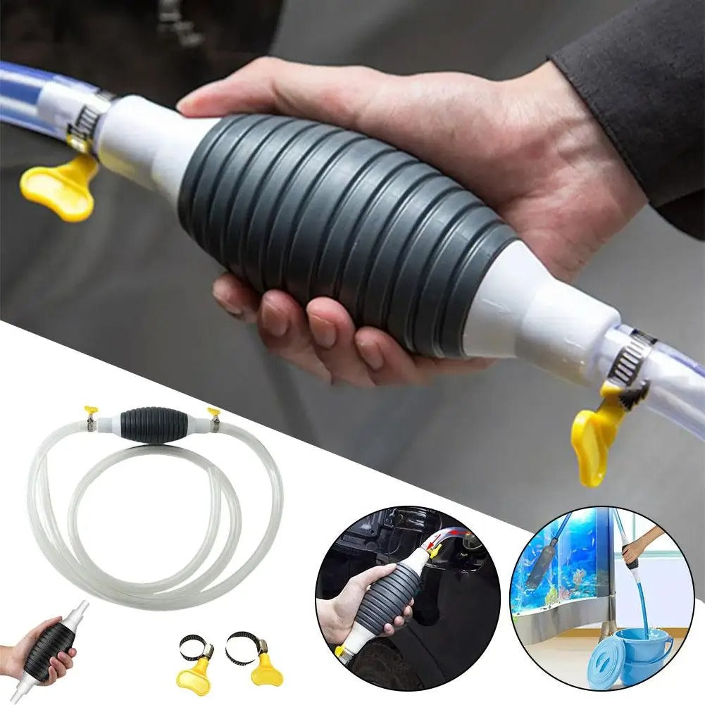 '- Hand Fuel Gas Oil Pump – Manual Transfer Siphon for Petrol, Diesel, Water & More