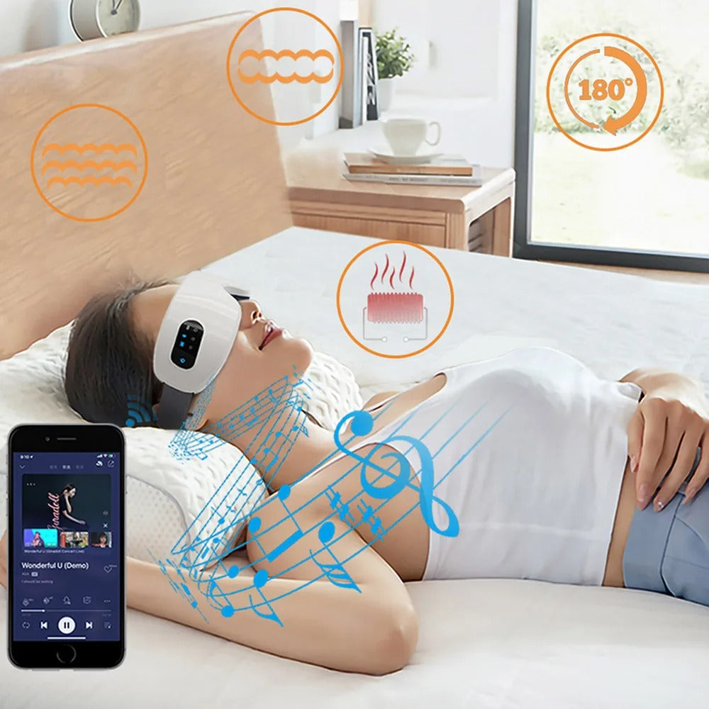Electric Eye Massager with Heat, Vibration & Timer – Relieves Eye Strain & Improves Sleep