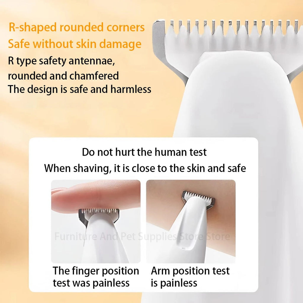Portable Dog Paw Trimmer – Wireless, Low-Noise Grooming Clipper for Paws, Face, and Ears
