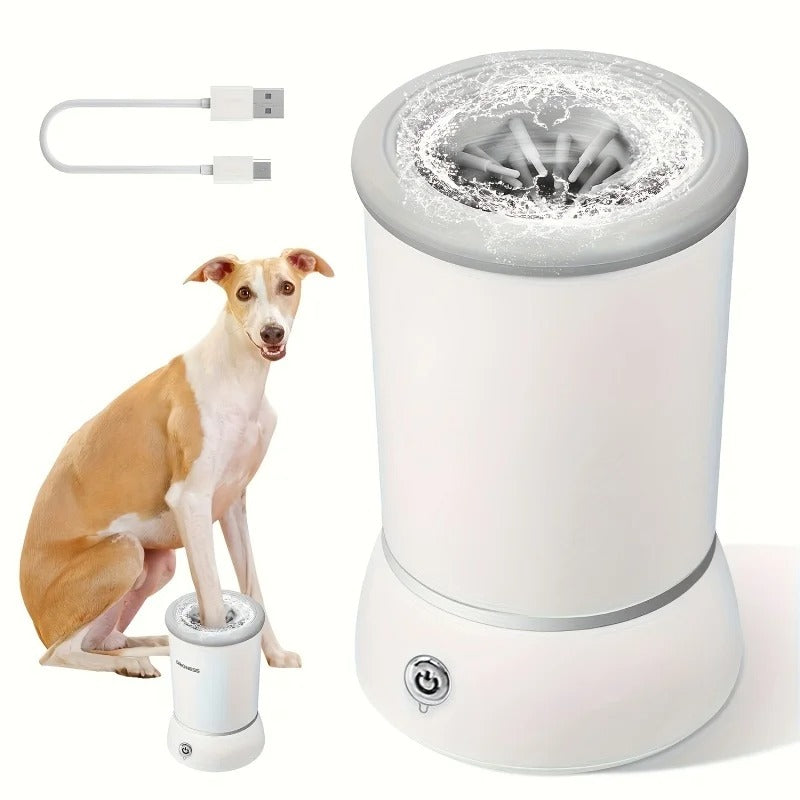 Electric Pet Paw Cleaner – Automatic USB Rechargeable Dog & Cat Foot Washer, Gentle & Quiet