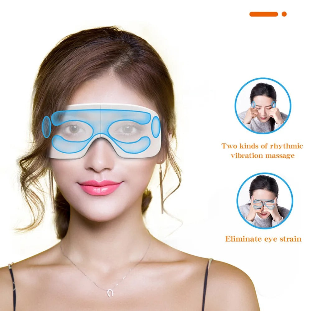 Electric Eye Massager with Heat, Vibration & Timer – Relieves Eye Strain & Improves Sleep