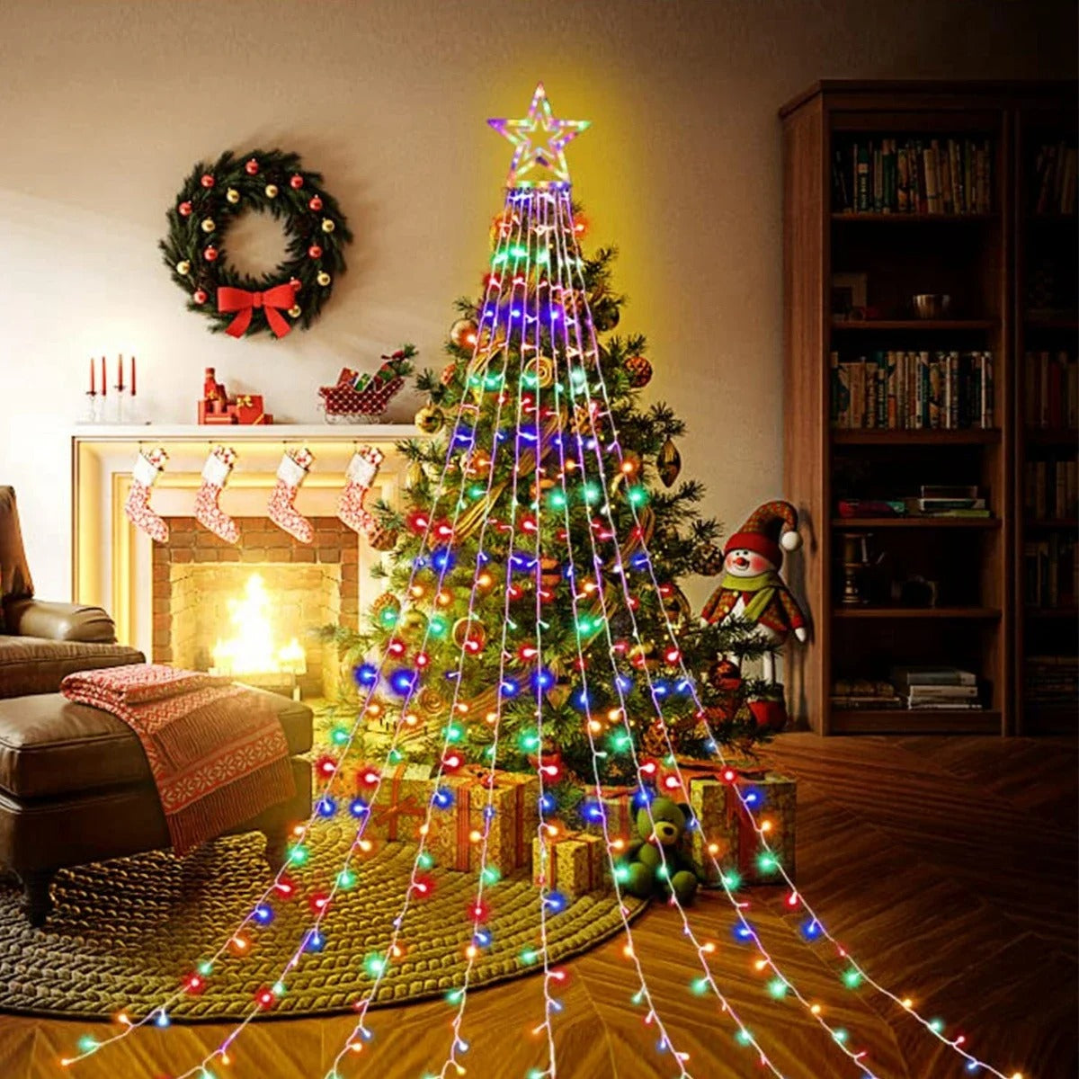Christmas Tree Waterfall Lights
