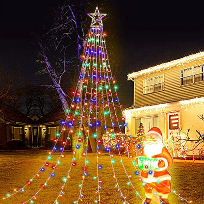 Christmas Tree Waterfall Lights