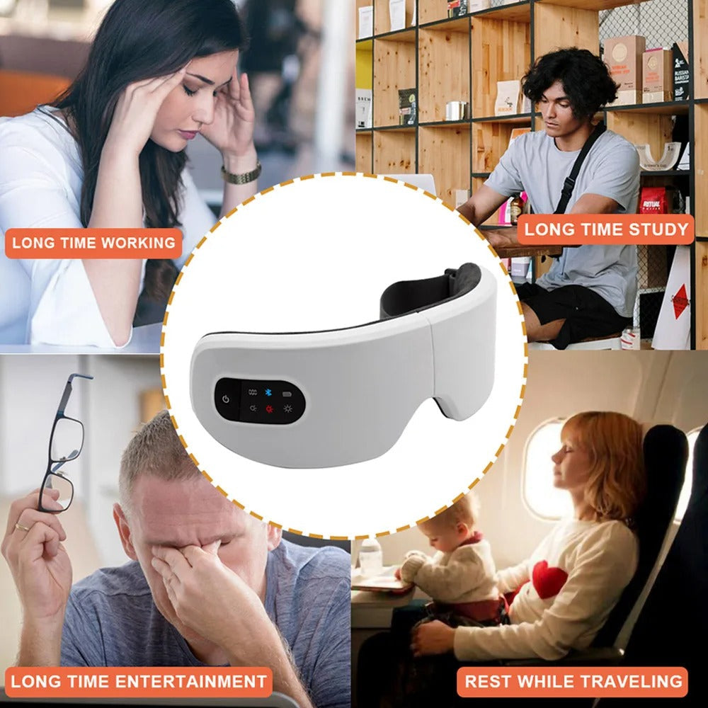 Electric Eye Massager with Heat, Vibration & Timer – Relieves Eye Strain & Improves Sleep