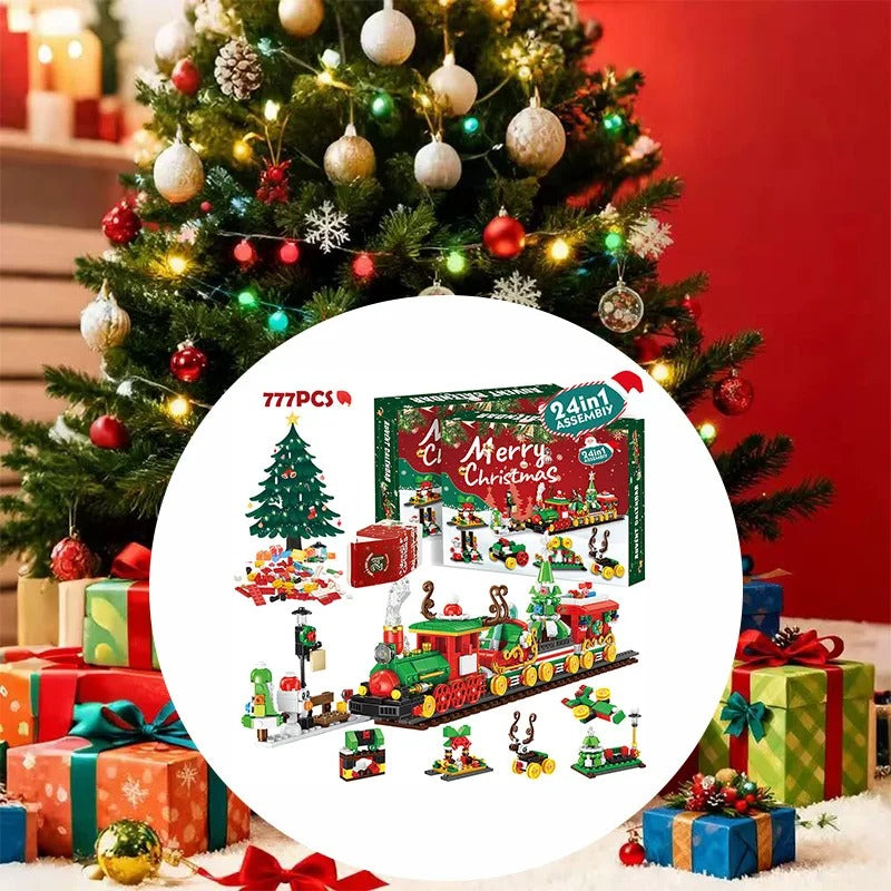 Christmas Advent Calendar Gift Christmas Tree Train 24Days Countdown