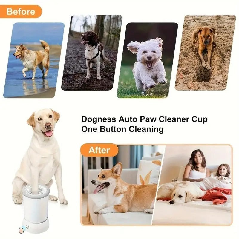 Electric Pet Paw Cleaner – Automatic USB Rechargeable Dog & Cat Foot Washer, Gentle & Quiet