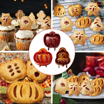 3Pc Christmas One-press Hand Pie Maker
