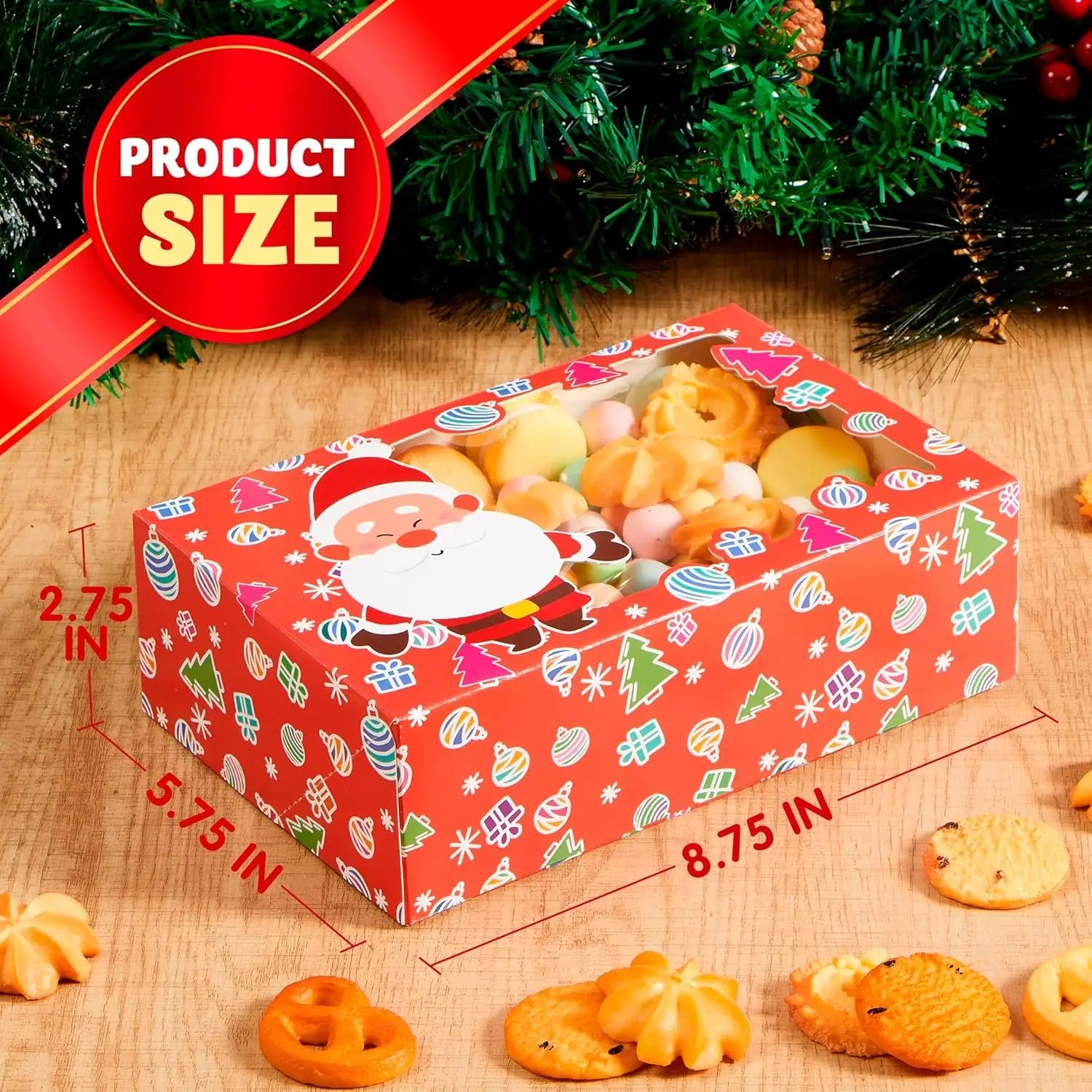 4pcs Christmas Window Cookie Boxes