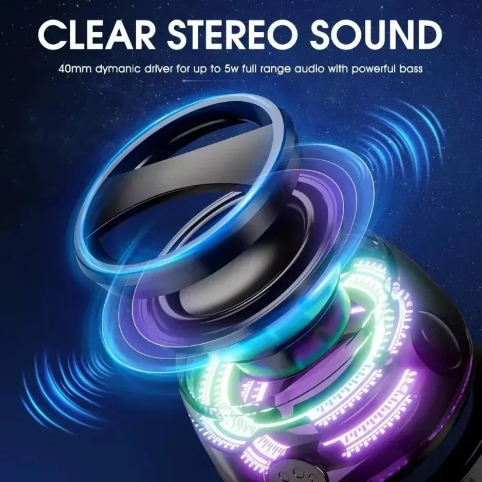 Portable Magnetic Bluetooth Speaker – Rechargeable Mini Wireless Speaker with HD Sound & Stereo Pairing