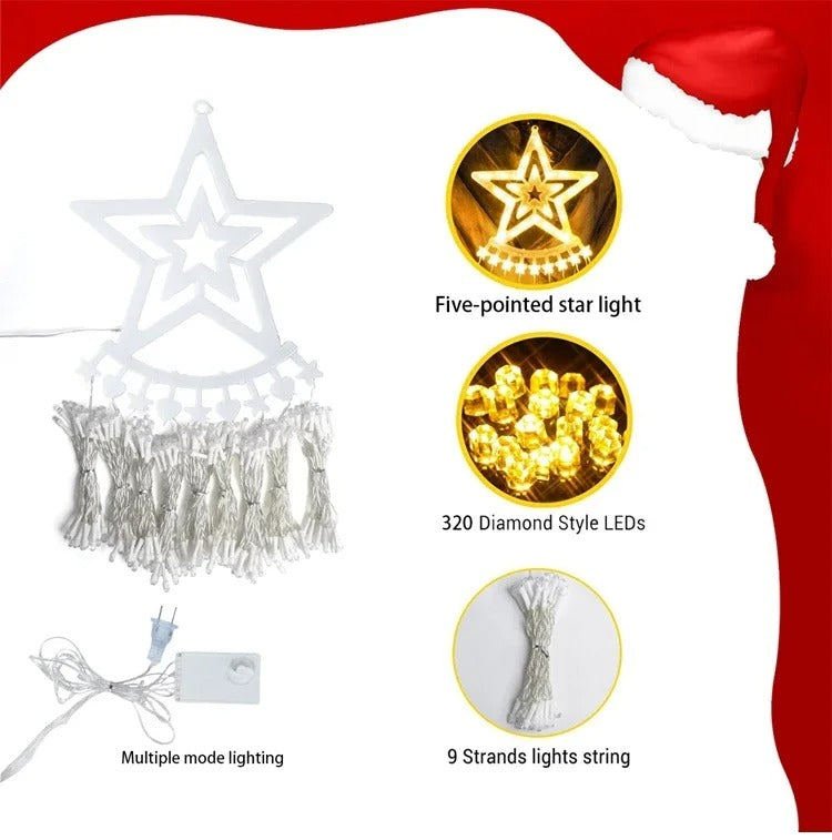 Christmas Tree Waterfall Lights