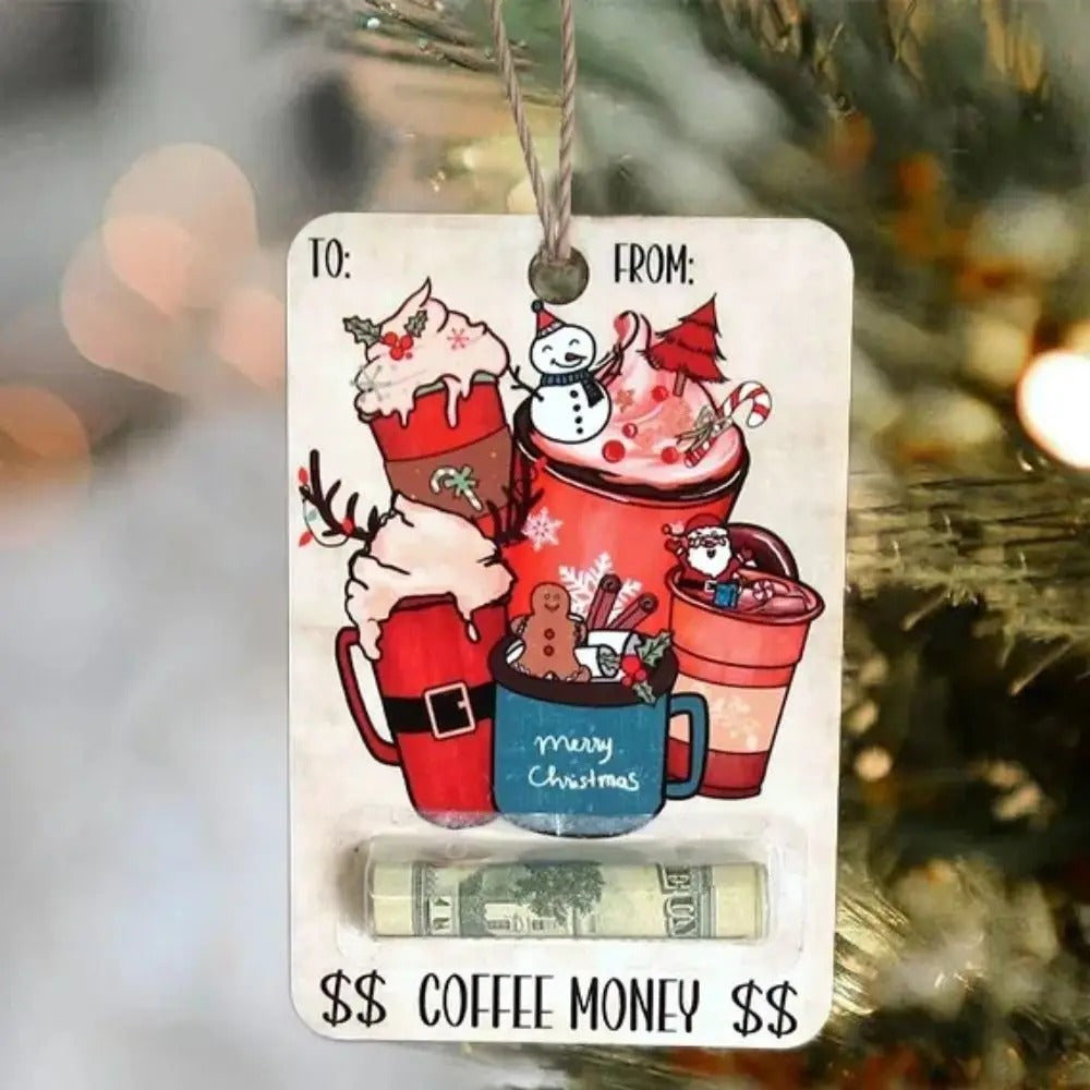 Wooden Christmas Money Holder