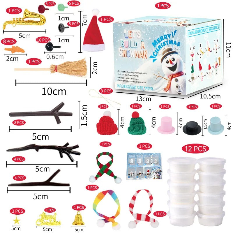 86 pc Build a Snowman Clay Kit Set